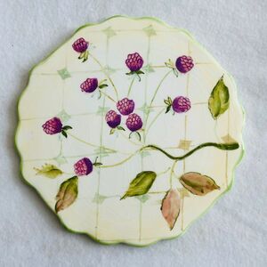 Evelyn by Tracy Porter Hand Painted Floral Ceramic Trivet